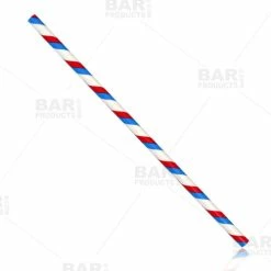 New ???? BarMan BarConic® Eco-Friendly Paper Straws - USA - 100 Pack ???? -Bar Products Shop paper straws patriotic stripes bpc2 700x700