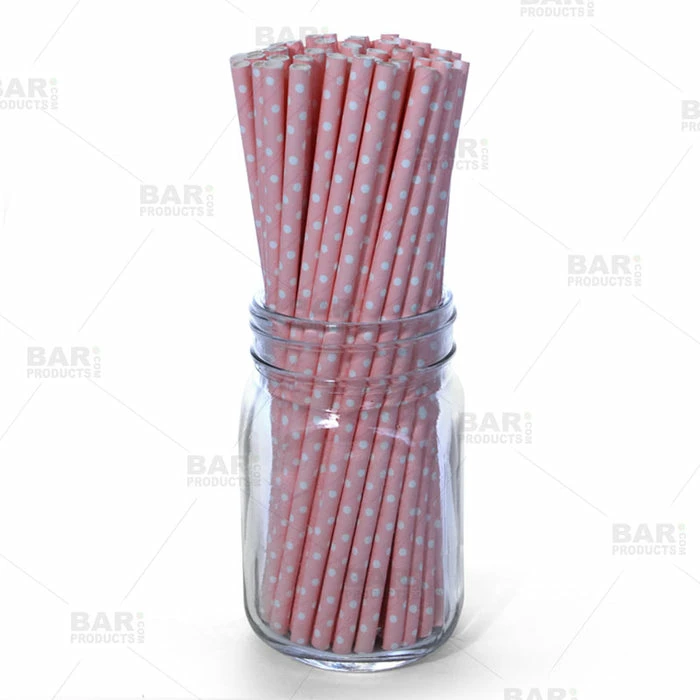 New ???? BarMan BarConic® Eco-Friendly Paper Straws - Pink Dot - 100 Pack ✔️ 1 New ???? BarMan BarConic® Eco-Friendly Paper Straws - Pink Dot - 100 Pack ✔️