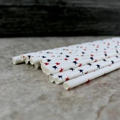 Brand new ???? BarMan BarConic® "Eco-Friendly" Paper Straws - 7 3/4" American Stars - Packs Of 100 ???? -Bar Products Shop paper straws stars bpc 3 700x700