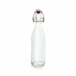 Cheap ???? BarMan Round Glass Bottle W/ Swing Top - Available In 1 Liter Or 17 Ounce ✨ -Bar Products Shop round clear bottle swing top 17oz 700x700