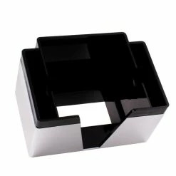 Best Pirce ???? BarMan NAPKIN BAR CADDY - 3 COMPARTMENT- BLACK/CHROME ✔️ -Bar Products Shop silver caddy clean angle 700x700