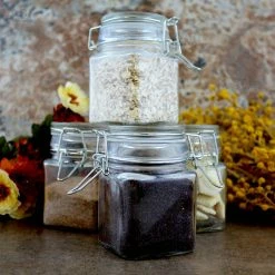 Buy ✔️ BarMan Square Condiment/Spice Jars - Locking Seal Lid - Set Of 4 ???? -Bar Products Shop spice jars square 4pk bpc 6 700x700