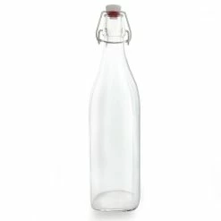 Budget ???? BarMan Square Glass Bottle W/ Swing Top - Available In 1 Liter Or 17 Ounce ???? 11 Budget ???? BarMan Square Glass Bottle W/ Swing Top - Available In 1 Liter Or 17 Ounce ???? -Bar Products Shop square clear bottle swing top bpc 1l 700x700