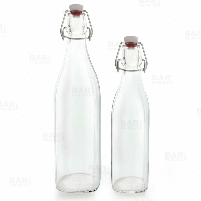 Budget ???? BarMan Square Glass Bottle W/ Swing Top - Available In 1 Liter Or 17 Ounce ???? 1 Budget ???? BarMan Square Glass Bottle W/ Swing Top - Available In 1 Liter Or 17 Ounce ????
