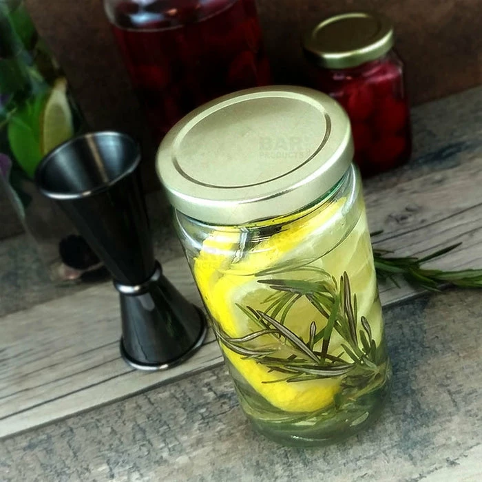 Outlet ???? BarMan Tall Craft Bartending Jar W/ Gold Lid - Clear 12 Oz ???? 2 Outlet ???? BarMan Tall Craft Bartending Jar W/ Gold Lid - Clear 12 Oz ???? - Image 2