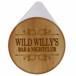 Wholesale ✔️ BarMan ADD YOUR NAME - Custom Glass Rimmer Lid - Wood Design ????