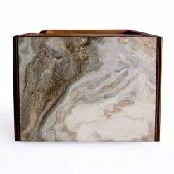 New ???? BarMan Wooden Bar Caddy - Distressed Marble ❤️ -Bar Products Shop wooden bar caddy SIDE rustic marble 700x700