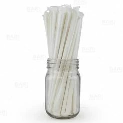 New ⭐ BarMan BarConic® "Eco-Friendly" Wrapped Paper Straws - 7 3/4" Solid White - Packs Of 100 ⌛